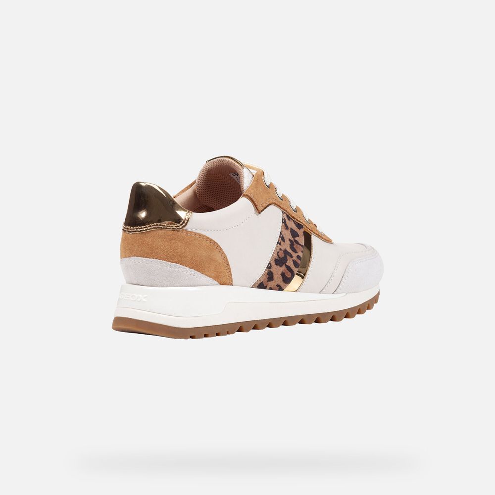 Basket Geox Tabelya - Blanche/Marron - Femme 013295-YNQ